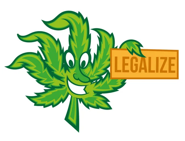 Legalizacji marihuany kreskówka — Wektor stockowy