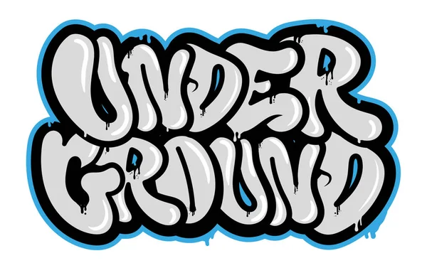 Grafitis bajo tierra — Archivo Imágenes Vectoriales