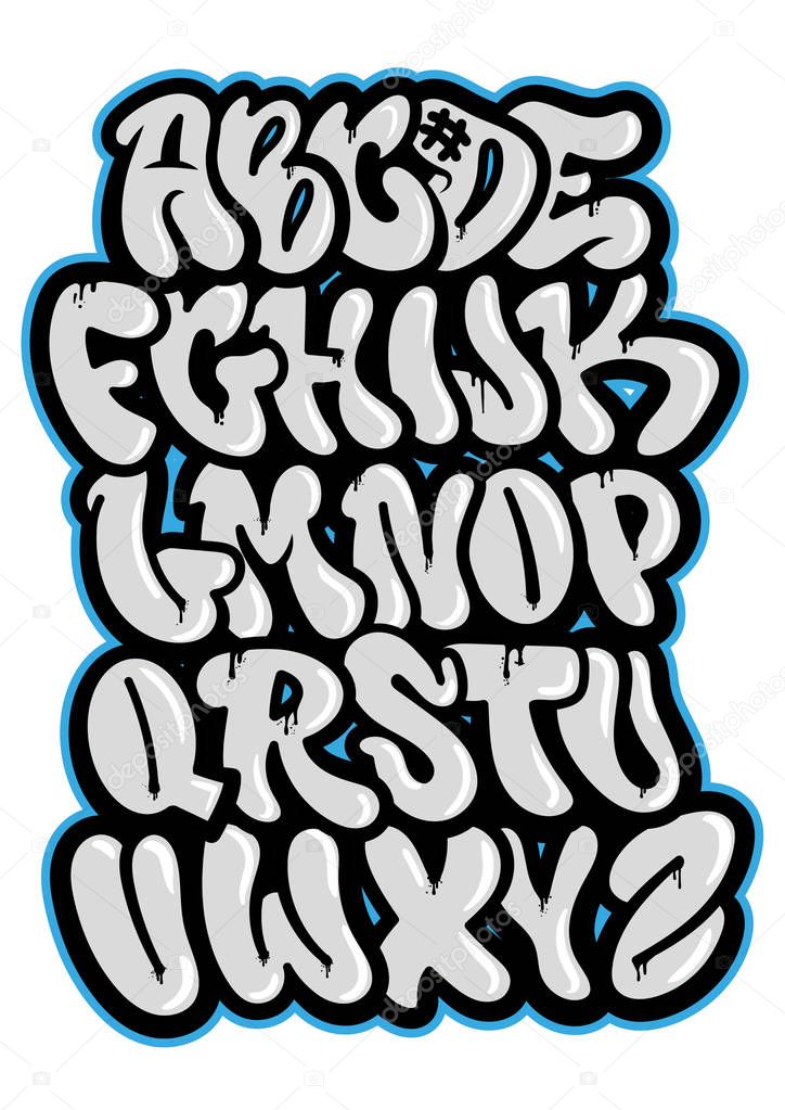 Graffiti font alphabet - tonmyte