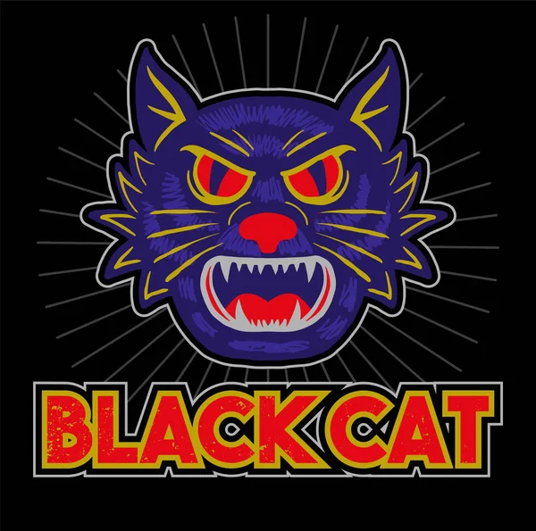 Εκτύπωση Black Cat — Διανυσματικό Αρχείο
