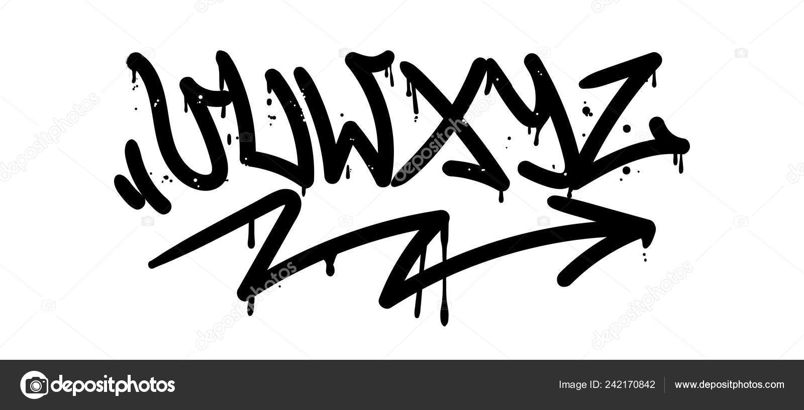 Grafite parte do alfabeto Vetor de ©Dovbush94 242170842, image size:1600x817