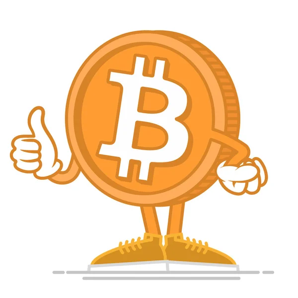 Happy bitcoin mince — Stockový vektor