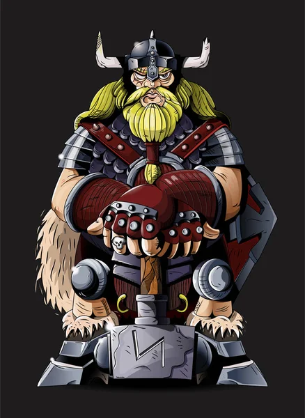 Viking spel karakter — Stockvector