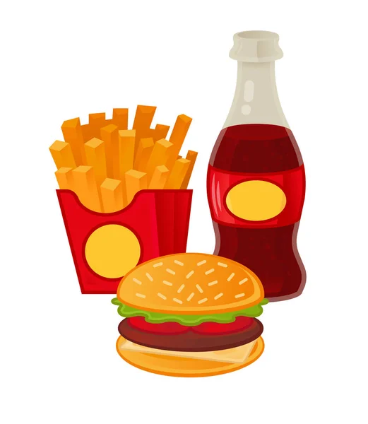 Conjunto de fast food — Vetor de Stock