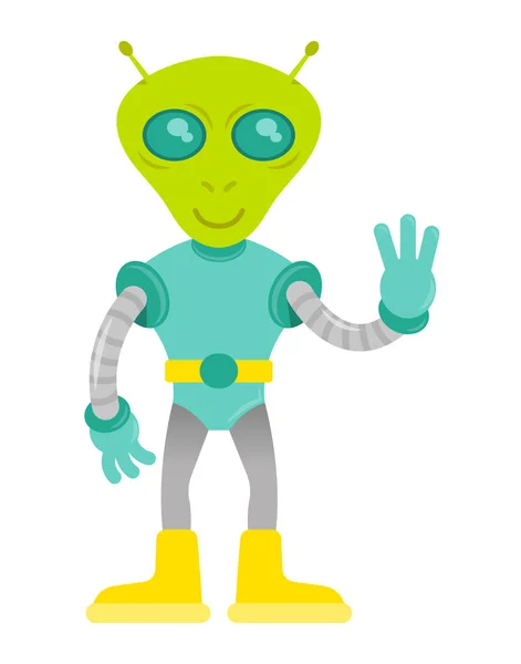 Personnage de dessin animé alien — Image vectorielle