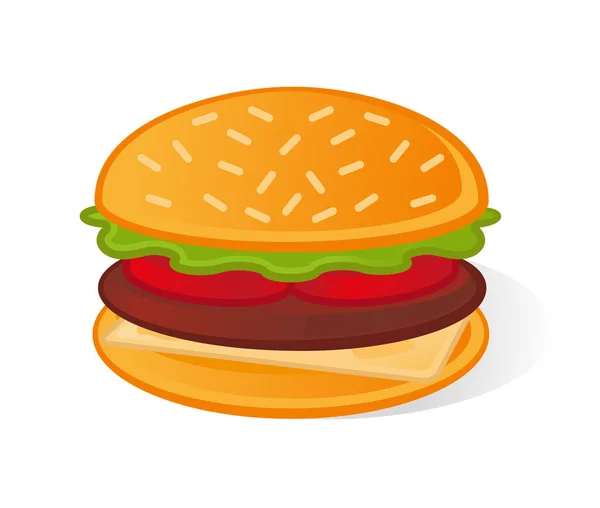 Icono hamburguesa logo — Archivo Imágenes Vectoriales