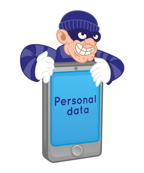 Personal date theft — Stock Vector