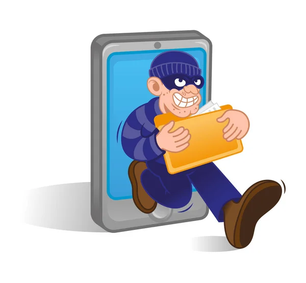 Personal date thief — Stock Vector