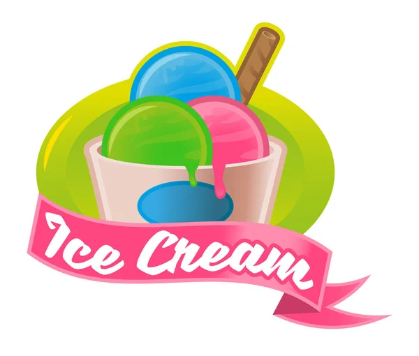 Logo de helado — Vector de stock