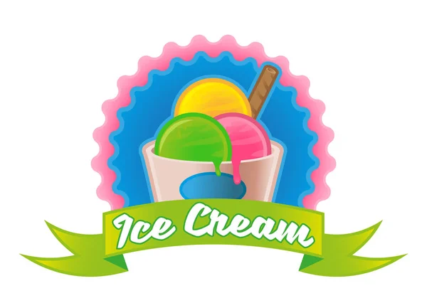 Logo de crème glacée — Image vectorielle