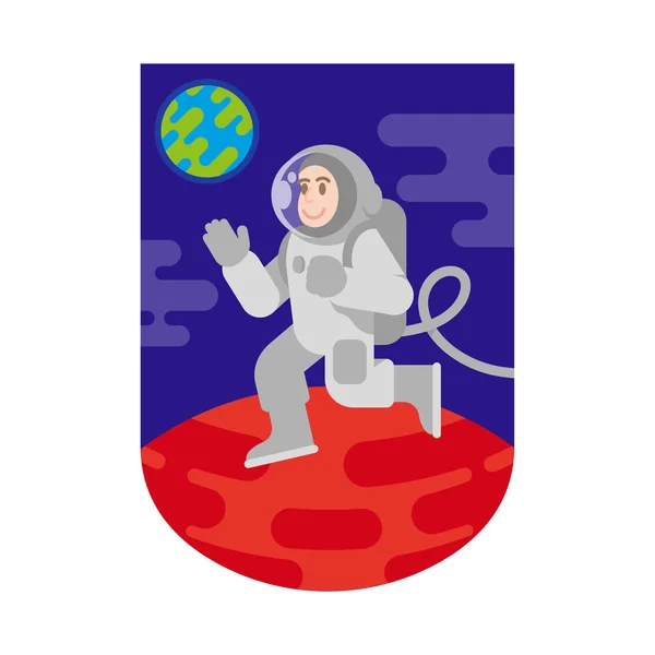 Pflaster mit Astronaut — Stockvektor