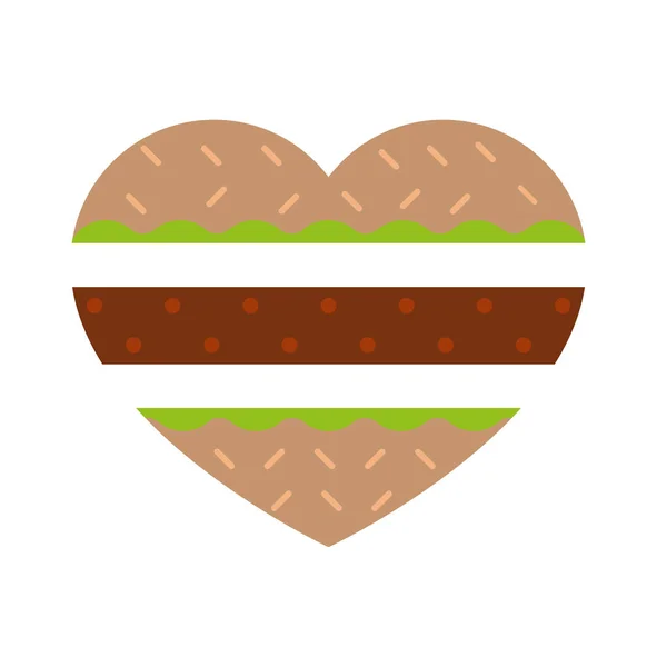 Hamburger in de vorm van een hamburger — Stockvector