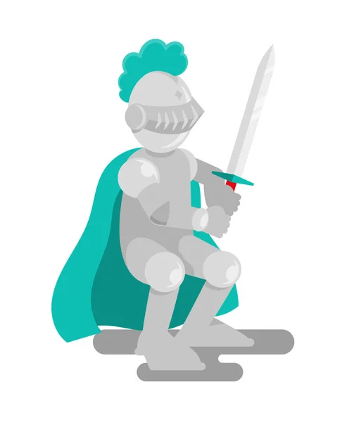 Strong medieval knight — Stock Vector