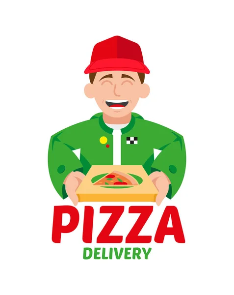 Быстрая доставка пиццы — стоковый вектор
