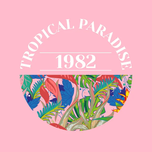 Impression paradis tropical — Image vectorielle