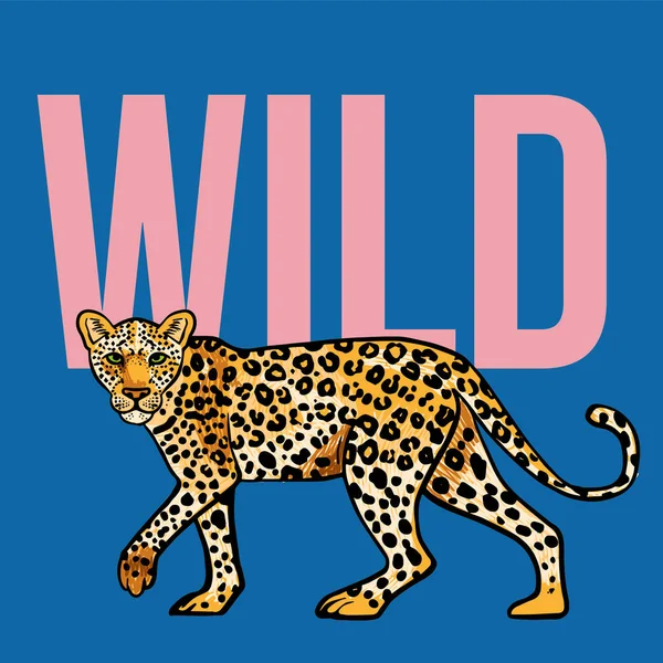 Wilde Leopardenmuster — Stockvektor