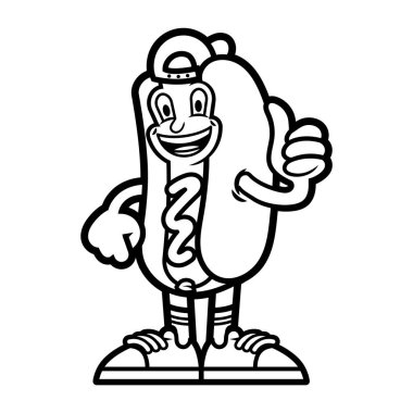 Çizgi film karakteri sosisli sandviç