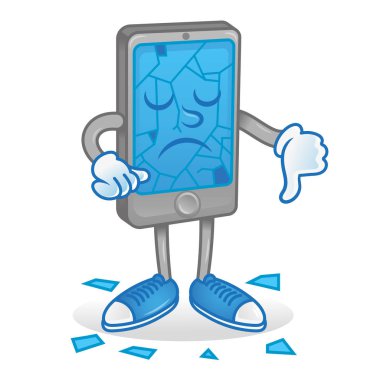 Kırık ekran smartphone