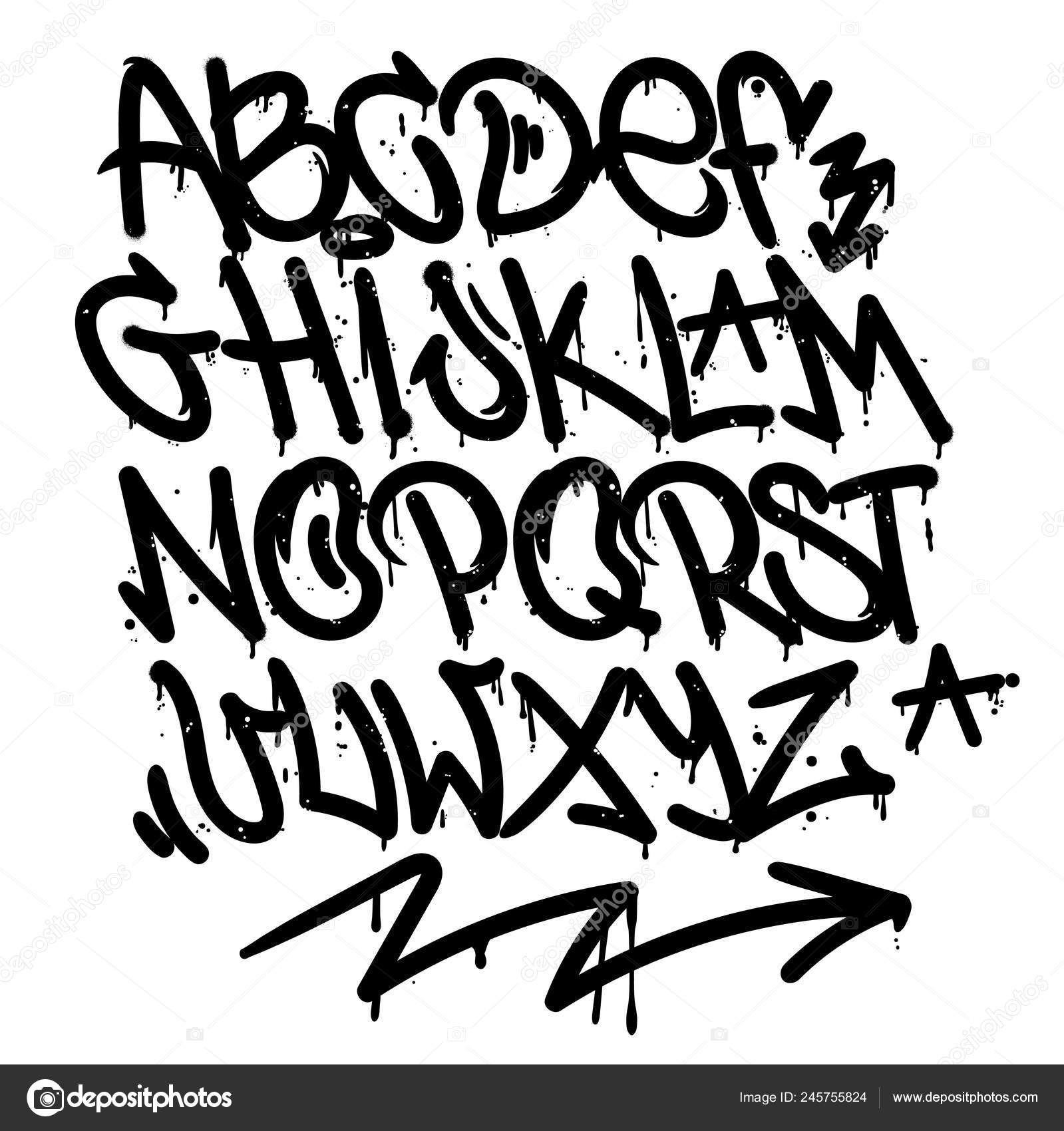Aufkleber Text Graffiti-alphabet der alten schule - TenStickers