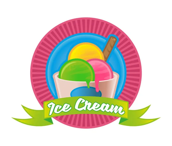 Logo gelato — Vettoriale Stock