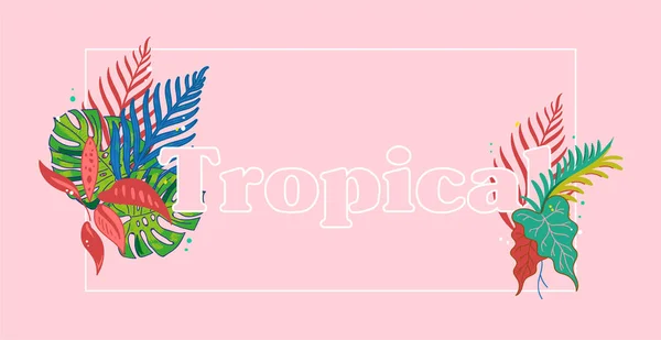 Conception d'impression tropicale — Image vectorielle