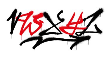 Grafiti alfabe yazı etiket