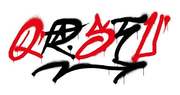 Graffiti alfabetet bokstäver tagg — Stock vektor