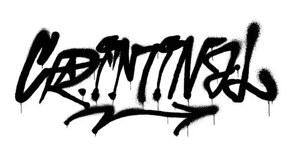 Criminal graffiti lettering tag — Stock Vector