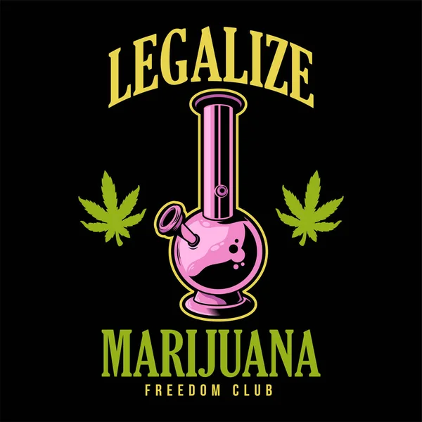 Legalizacji marihuany Drukuj — Wektor stockowy