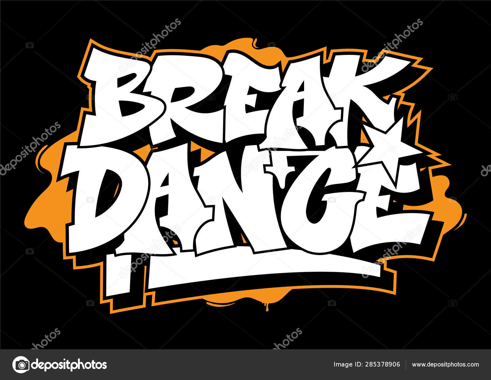 Graffiti estilo lettering design de texto Vetor de ©Dovbush94 285378906, image size:1600x1239