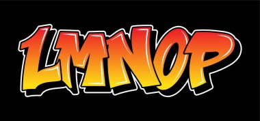 Graffiti tarzı yazı metin tasarımı