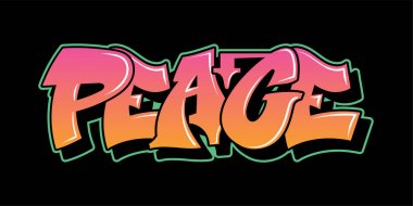 Graffiti tarzı yazı metin tasarımı