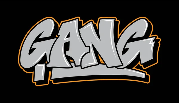 Graffiti estilo lettering design de texto —  Vetores de Stock