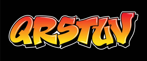 Graffiti tarzı yazı metin tasarımı