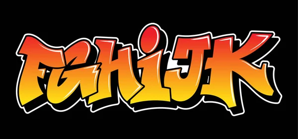 Graffiti tarzı yazı metin tasarımı
