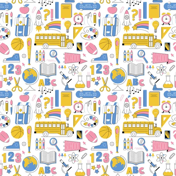 Eğitim sorunsuz desen, set simgeler