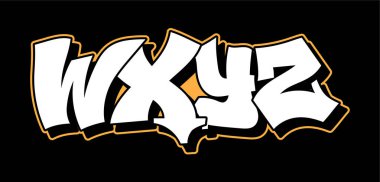 Graffiti tarzı yazı metin tasarımı