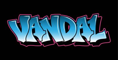 Graffiti tarzı yazı metin tasarımı