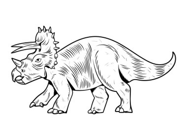 Triceratops büyük tehlikeli dino dinozor