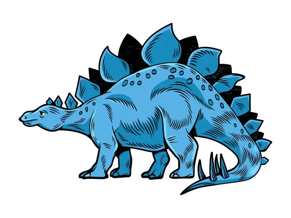 Stegosaurus dinosaurus dino besar yang berbahaya - Stok Vektor