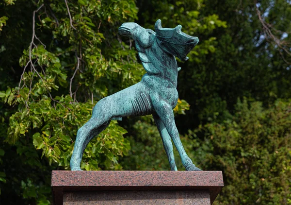 Escultura Menino Cavalo Parque Millesgarden Estocolmo Suécia 2019 — Fotografia de Stock