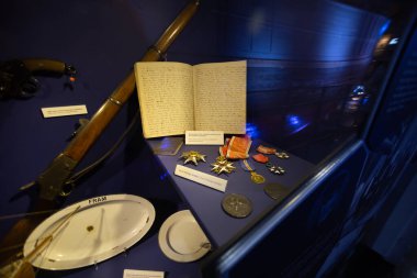 Oslo 'daki Frama Müzesi, Norveç kutup seferlerinin tarihine adanmıştır. Oslo. Norveç. 01.2018