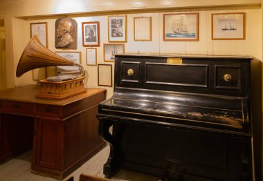 Oslo 'daki Frama Müzesi, Norveç kutup seferlerinin tarihine adanmıştır. Oslo. Norveç. 01.2018