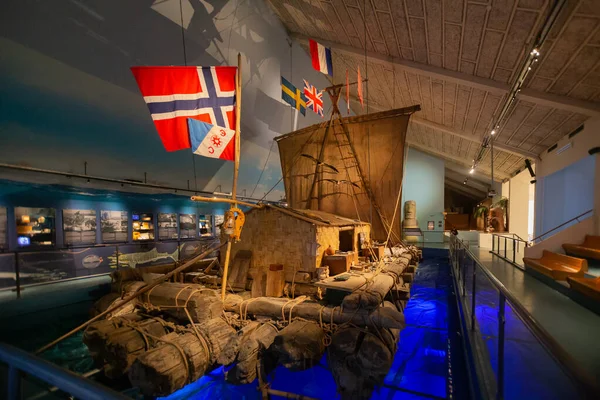 Het Kon Tiki Museum Oslo Noorwegen 2018 Rechtenvrije Stockafbeeldingen