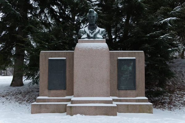 Parque Esculturas Vigeland Cubierto Nieve Oslo Noruega 2018 —  Fotos de Stock