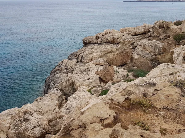 Vista Sul Mare Cipro Protaras Maggio 2018 Bellissimo Mare Azzurro — Foto Stock