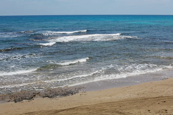 Hermosa Costa Paisaje Marino Laguna Azul Turistas Descanso — Foto de Stock