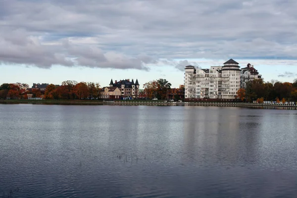 Października 2017 Nasyp Kaliningradzie Malowniczy Krajobraz — Zdjęcie stockowe