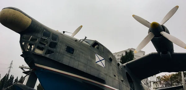 Oktober 2017 Das Weltmuseum Der Ozeane Kaliningrad Ein Militärflugzeug — Stockfoto