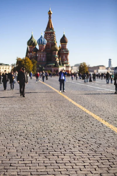 Oktober 2018 Röda Torget Utsikt Över Basil Cathedral — Stockfoto